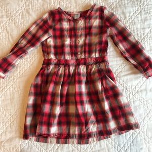 Toddler girls 4t plaid long sleeve dress